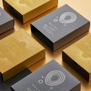 Luxe folie-Stempel Kraft Gift Box