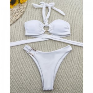 2025 Nieuwe sexy twee - Stuk bikini set. Europese en Amerikaanse stijl met banden, laag - Getailleerd. Kruis - Grensitem voor Amazon. Bikini Swimsuit XY2513 Prijs:$79.99