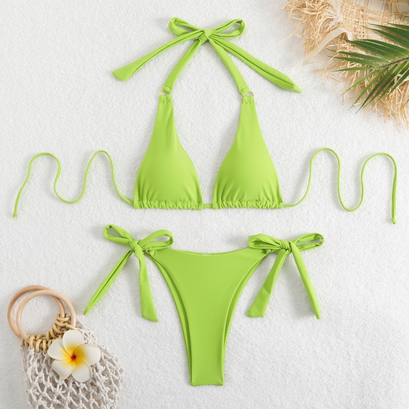 Nieuw 2025 Europeaan en Amerikaan-Stijl buitenlandse handelsbikini's. Drie-stuknieuwe zwempakken voor vrouwen, verkrijgbaar in meerdere kleuren. Twee-stuk badkleding met een sexy ontwerp QT25017 Prijs:$79.99