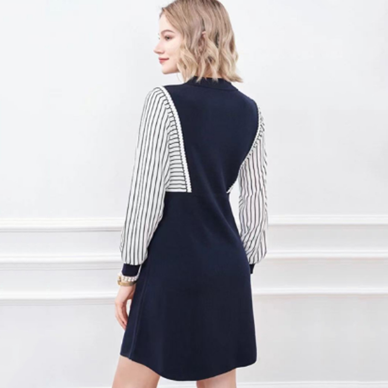 Vroege herfst kleine omgekeerde kraag gebreide half vest