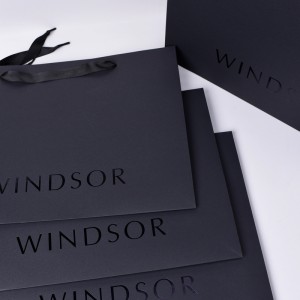 Noir luxe papieren zak