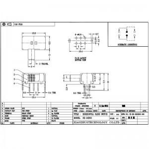 Miniatuurschuifschakelaar SK22D02, een kleine schakelaar voor elektronische, elektrische, communicatie- en industriële controle met twee bandbereiken van 2p en 2t