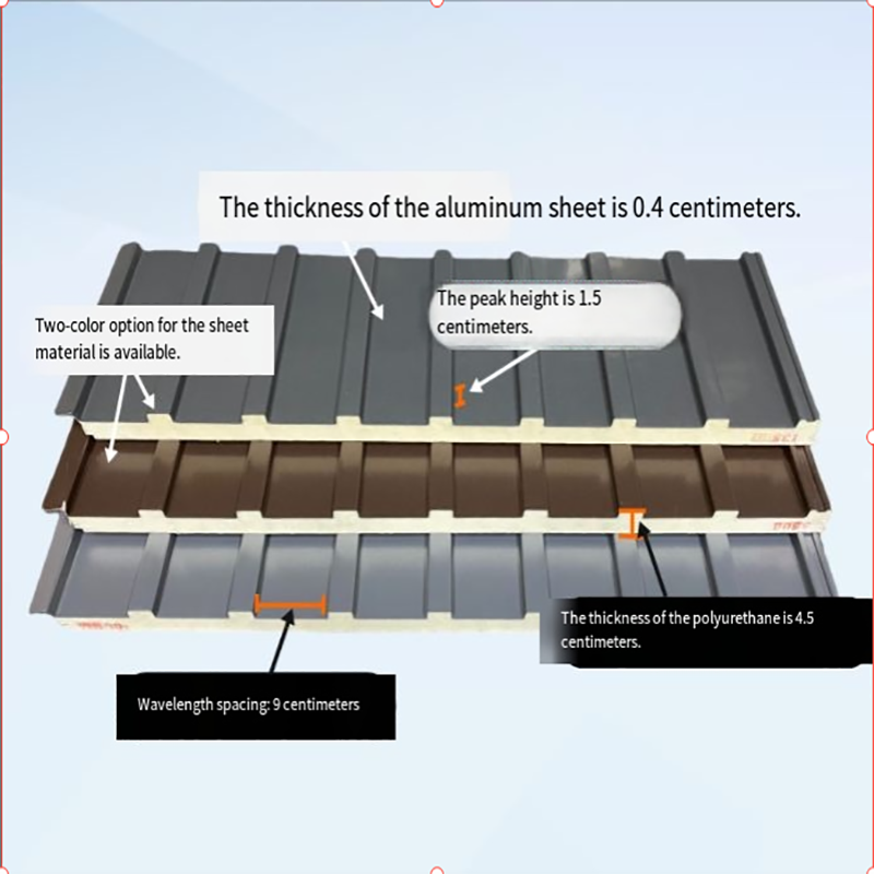 Aluminium panelen voor het dak van de grote muur-gevormd ontwerp met warmte -isolatie -eigenschappen