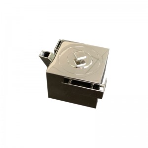 Zotye roestvrijstalen metaal zilver geëlektroplateerd eenvoudig ontwerp 8,5 cm roestvrijstalen theepot