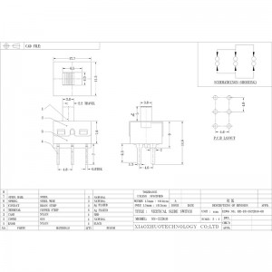 Slide Switch SS22D10 High-Huidige schuifschakelaar voor medisch speelgoed, audioapparatuur, elektronische producten, verticale en verticale pull 2-Positie schuifschakelaar
