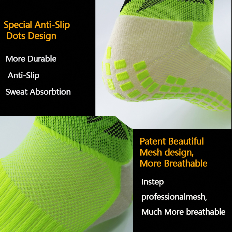 Custom Logo Grip Socks Professional Athletic Mid Calf Crew Football Sport Soccer Anti Slip grip Socks from factory.jpg